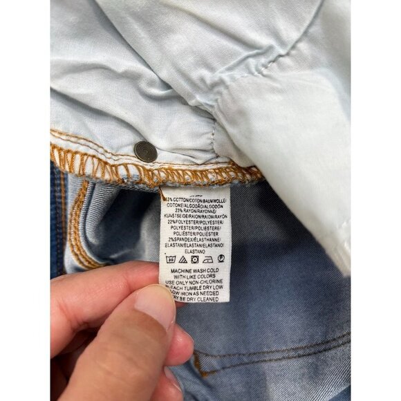 Free People High Rise Stretch Skinny Jeans Light Blue Wash Size 28 - Picture 10 of 12